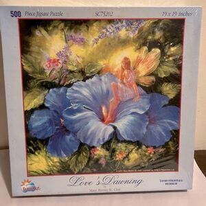 500 Piece Jigsaw Puzzle SUNSOUT Love's Dawning New & Sealed VTG 2001 Fairy